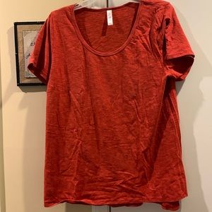 Lularoe Classic T red and black Pinstriped XL